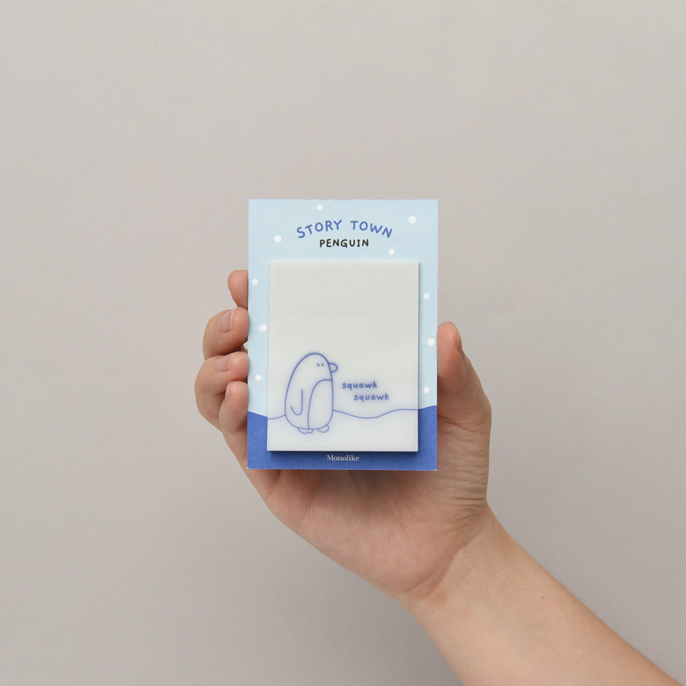 Monolike Story Town Drawing Tracing Sticky it - 5p Set, Self-Adhesive Memo Pad 30 Sheets, 5.5x7cm