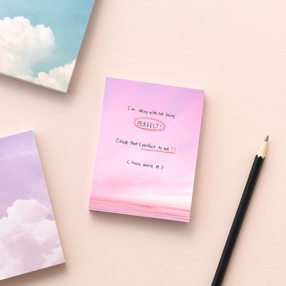 Monolike Memopad Feeling ver.2 design SET - 4 Packs, 4 Different Designs, 100 Sheets Per Pad, Total 400 Sheets, Note pads, Writing pads