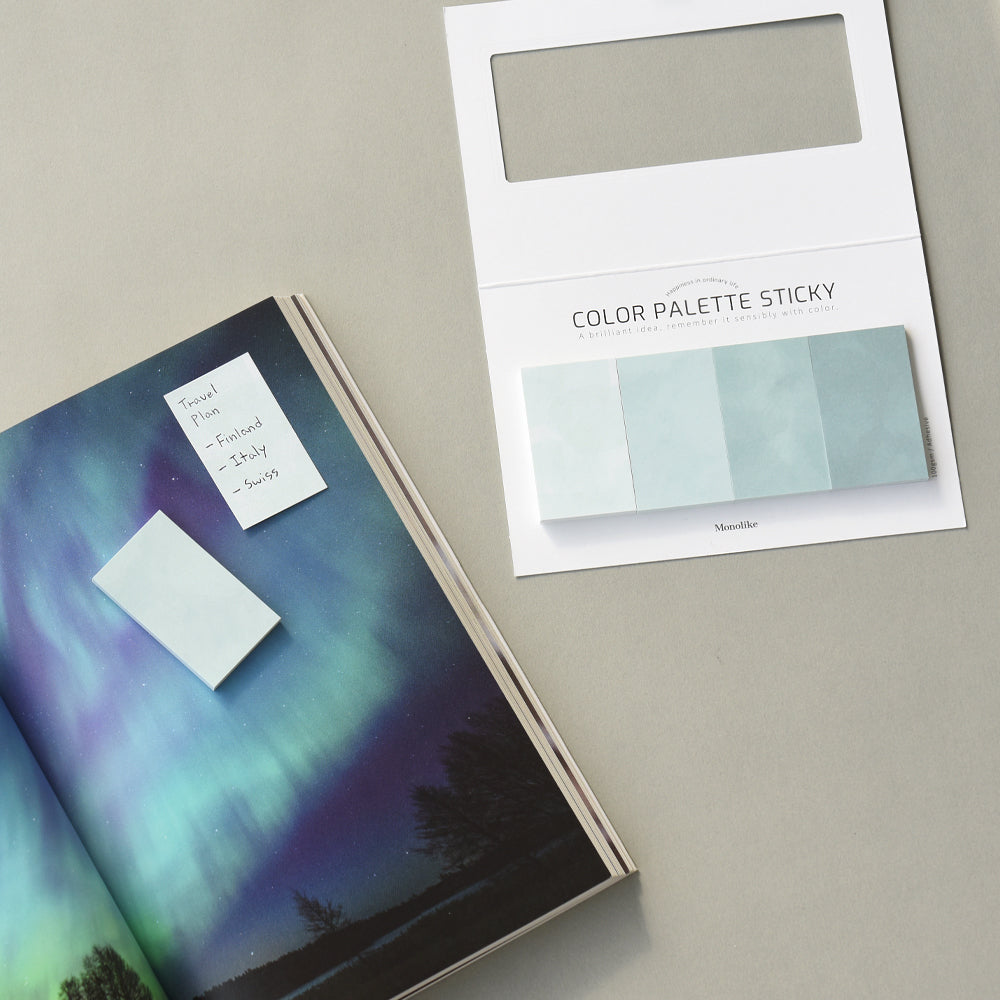 Monolike Color Palette Sticky Color painting 400 A SET 4P - Self-Adhesive Memo Pad 30 sheets