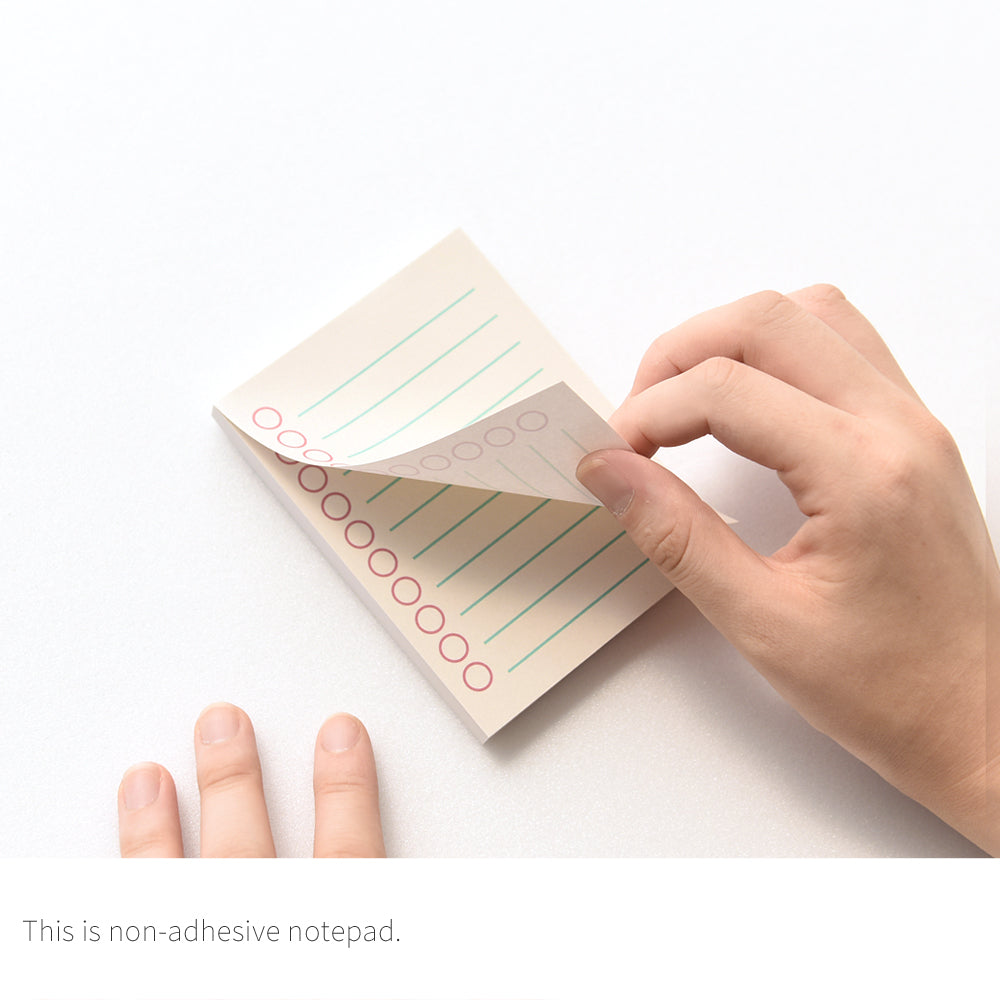 Monolike Memopad Boldline design SET - 4 Packs, 4 Different Designs, 100 Sheets Per Pad, Total 400 Sheets, Note pads, Writing pads, 3.15 x 4.17 Inches