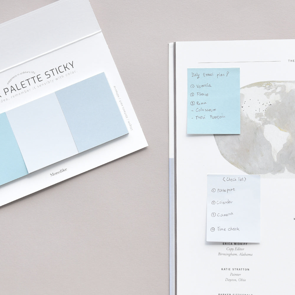 Monolike Colour palette Sticky Solid 301 A SET 4p - Self-Adhesive Memo Pad 30 sheets