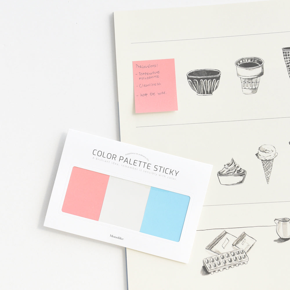 Monolike Colour palette Sticky Solid 301 A SET 4p - Self-Adhesive Memo Pad 30 sheets