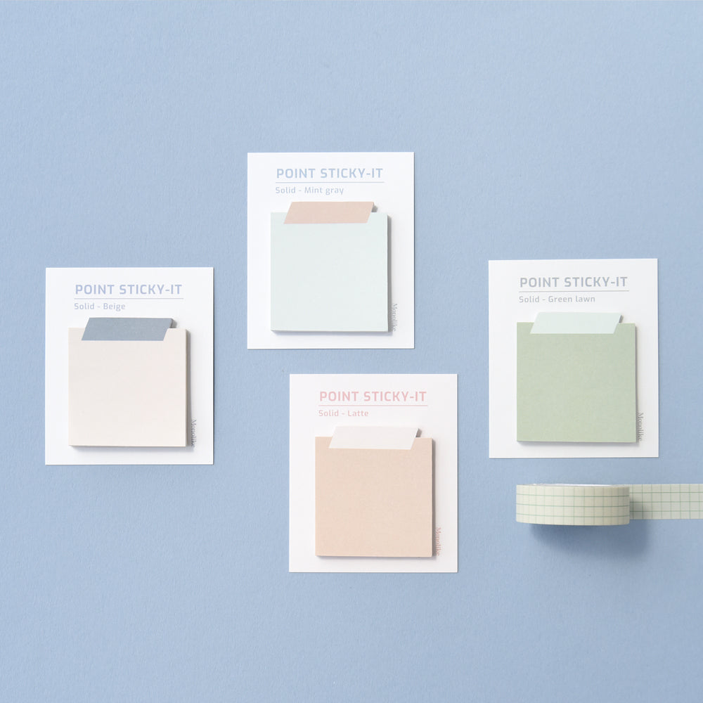 Monolike Point Sticky-it - 8p Set Self-Adhesive Memo Pad 50 Sheets