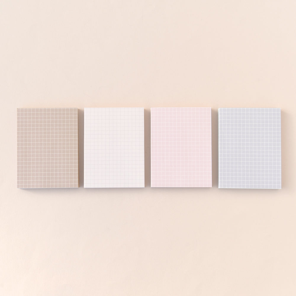 Monolike Memopad Smoothie Ver.2 design SET - 4 Packs, 4 Different Designs, 100 Sheets Per Pad, Total 400 Sheets, Note pads, Writing pads